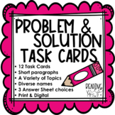 Problem & Solution Task Cards (print & digital)