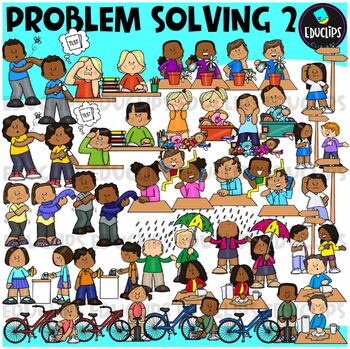 Preview of Problem Solving 2 - Problems & Solutions Clip Art Set {Educlips Clipart}