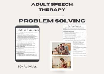 problem solving tasks speech therapy adults