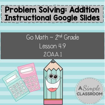 problem solving addition lesson 4.9