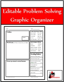 Preview of Problem Solving Assessment - Personalizable for Different Classes