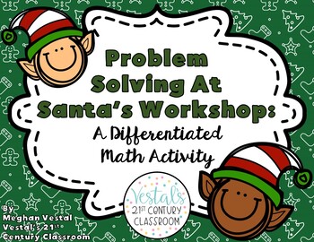 Preview of Christmas Math Task Cards: Problem Solving At Santa's Workshop