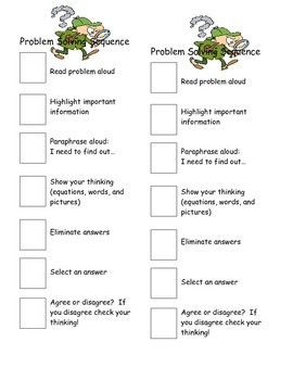 problem solving checklist elementary