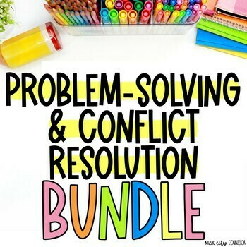Preview of Problem-Solving & Conflict Resolution Resource BUNDLE SEL Counseling