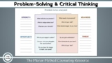 Problem Solving & Critical Thinking 101 Worksheet for Deci