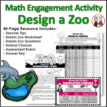 Preview of End of Year Math Engagement Activity Design a Zoo