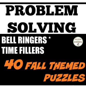 Preview of Fall Math Puzzles Middle School Math
