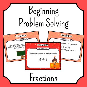year 1 fractions problem solving