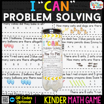 Preview of Kindergarten Math Game | Problem Solving | Word Problems