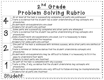 second grade problem solving