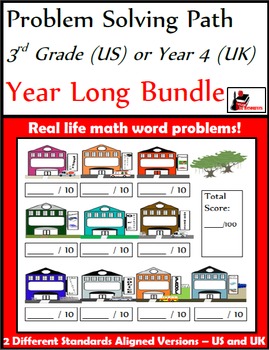 Preview of Problem Solving Path for 3rd Grade/ Year 4: Year Long Bundle of Word Problems