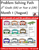 August Problem Solving Path: Real Life Word Problems for 3