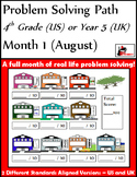 August Problem Solving Path:Real Life Word Problems for 4t