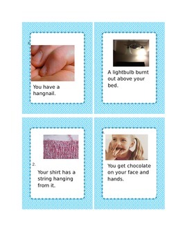 Preview of Problem Solving Picture Cards with Solutions for Special Education