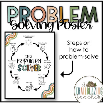 Preview of Problem-Solving Poster | I am a Problem Solver: Steps to Problem Solve