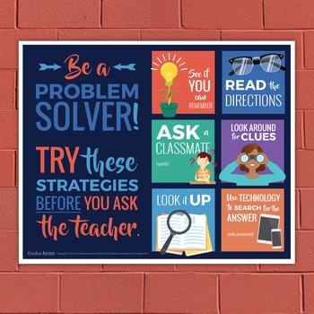 Preview of Problem Solving Poster: Six Strategies to Try before Asking the Teacher!