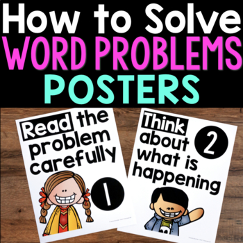 Preview of Math Classroom Posters Word Problem Strategies 2nd Grade Math Problem Solving