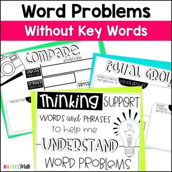 Preview of Word Problem Posters: Truly Teach Thinking without using Key Words