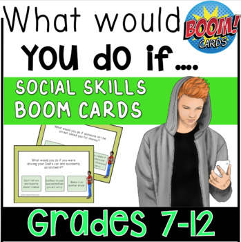 Preview of Social Problem Solving Scenarios - Boom Cards for Speech Therapy