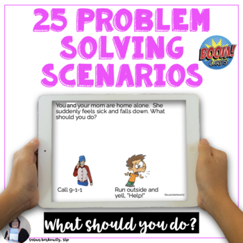 Preview of Problem Solving Scenarios BOOM Cards Speech Therapy