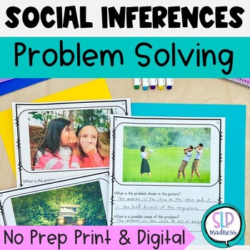 Preview of Perspective Taking Social Problem Solving Scenarios Speech Therapy Activities