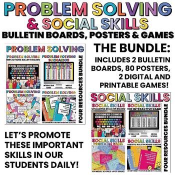 Problem Solving | Social Skills | Bulletin | Posters | Games | BIG BUNDLE