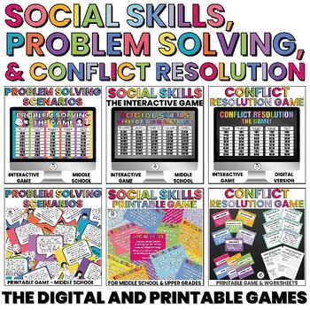 Problem Solving | Social Skills | Conflict Resolution | Games | BUNDLE