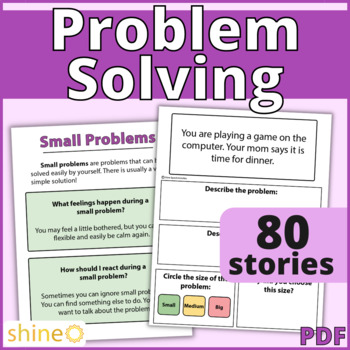 Preview of Problem Solving Social Skills Scenarios, Problems Solutions Perspective #catch24