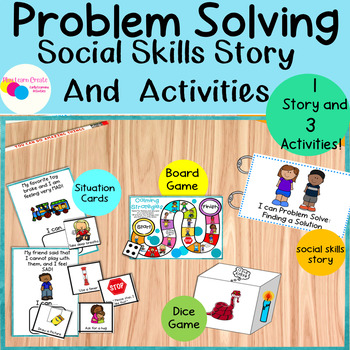 Preview of Problem Solving Social Skills Story and Finding a Solution Activities