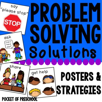 Preview of Problem Solving Solutions - Visual Support Posters, Song, and Strategies