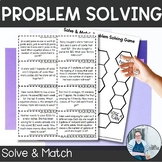 Problem Solving Solve and Match Game TEKS 5.3d Math Statio