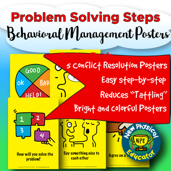 Preview of Problem Solving Steps Health and Physical Education Poster