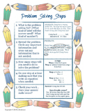 Problem Solving Steps Poster