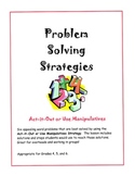 Problem Solving Strategies - Act it Out or Use Manipulatives