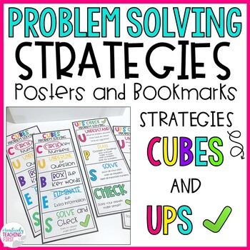 Preview of Problem Solving Strategies- CUBES and UPS CHECK