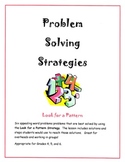 Problem Solving Strategies - Look for a Pattern