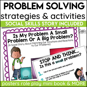 Preview of Social Stories Problem Solving Strategies Scenarios & Social Skills Activities