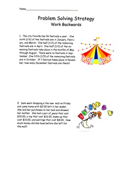 lesson 4 problem solving work backward
