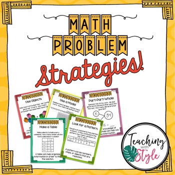 math problem solving strategies worksheets