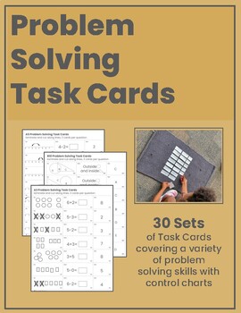 Preview of Problem Solving Task Cards with controls and record keeping sheet