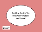 Problem Solving- Throw It Out