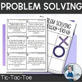 Problem Solving Tic Tac Toe TEKS 5.3d Math Station Center 