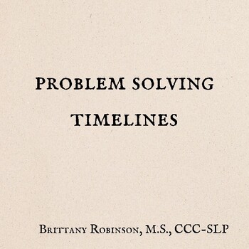 Preview of Problem Solving Timelines
