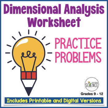 metric conversions and problem solving using dimensional analysis