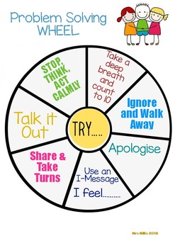 Preview of Problem Solving Wheel (Social Skills Groups)