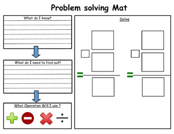 Preview of Problem Solving Work Mat