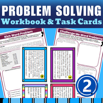 Problem Solving Workbook and Task Cards - Ready to Use! by Tara Pitz