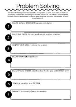 problem solving dbt worksheet