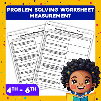 Preview of Problem Solving Worksheet - Measurement
