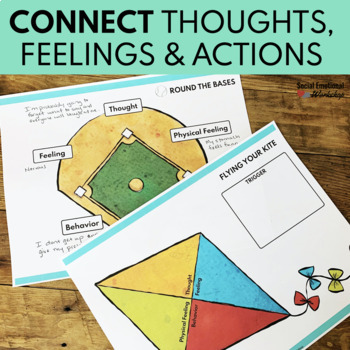 Cbt Worksheets Feelings Thermometers And Thought Maps Tpt